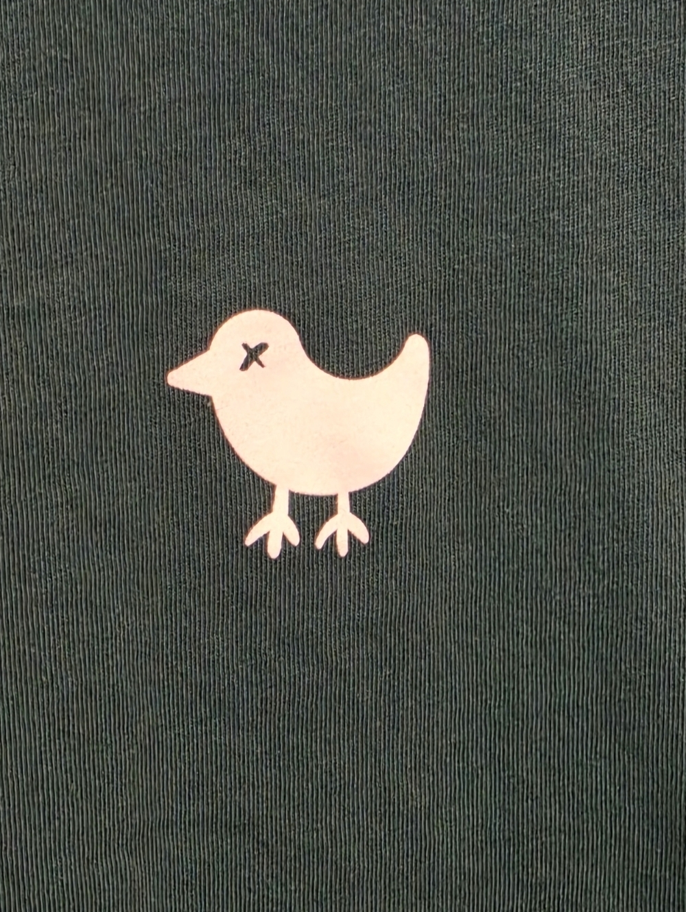 Bad Birdie Deep Teal Short Sleeve Tee with White Bird Logo - Picture 2 of 7